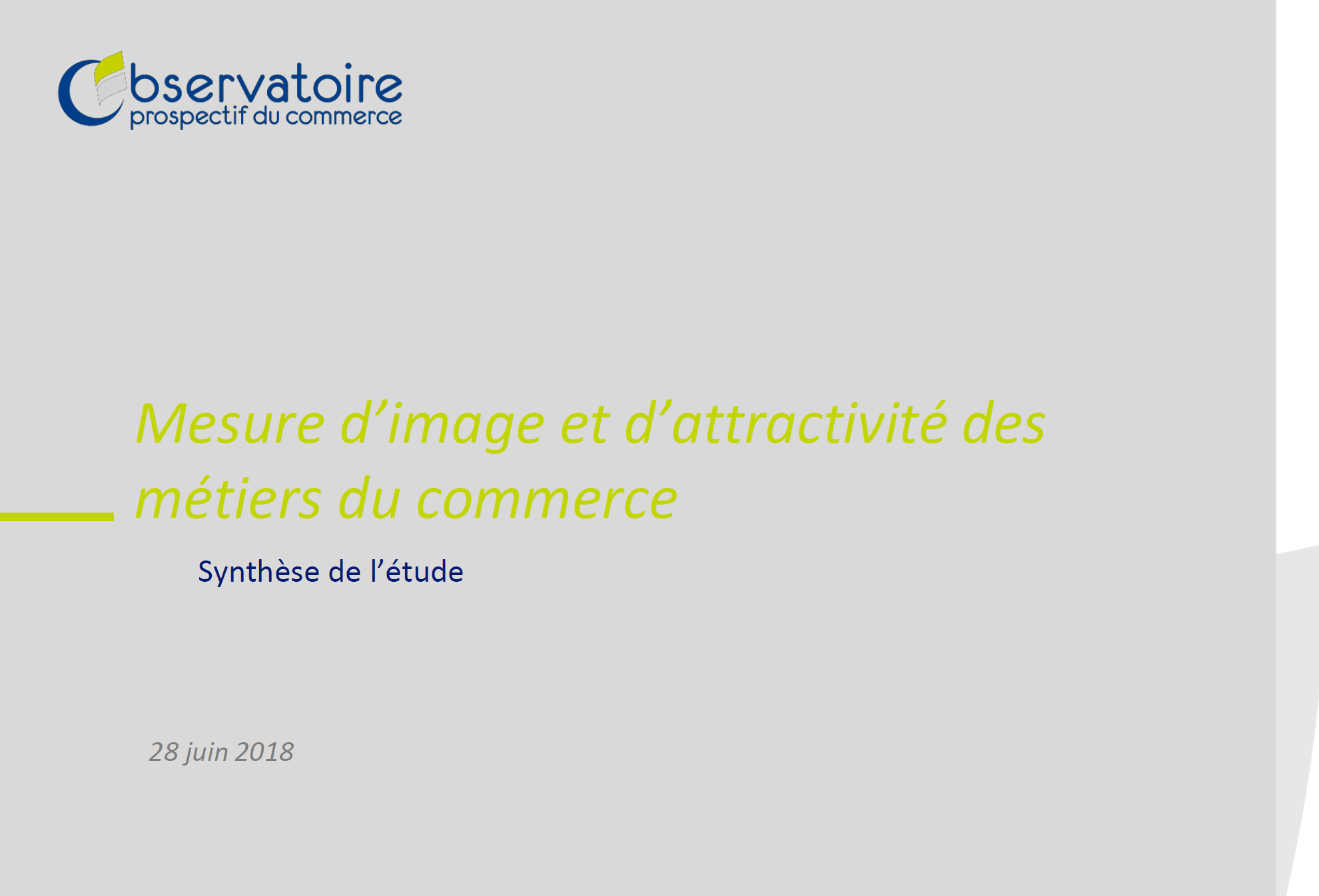 Mesure d’image et d’attractivité des métiers du commerce en 2018