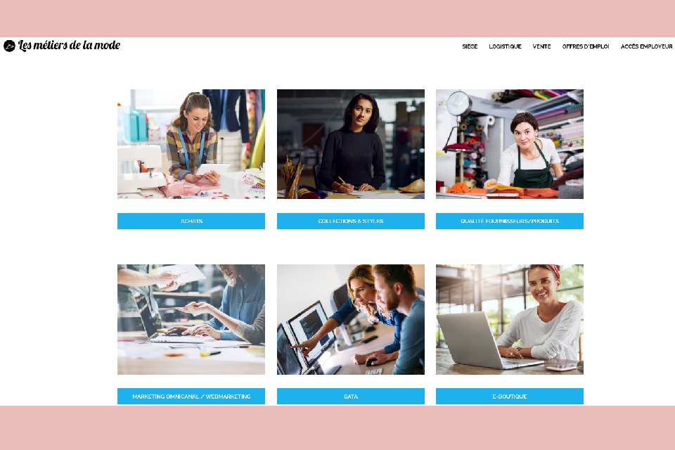 Métiers de la mode : le site